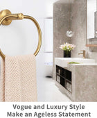 Toallero de oro cepillado, ángulo SUS 304 de acero inoxidable moderno, toallero - VIRTUAL MUEBLES