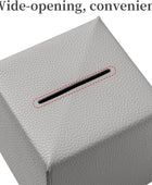 Paquete de 2 fundas para caja de pañuelos grises, soporte cuadrado de piel - VIRTUAL MUEBLES