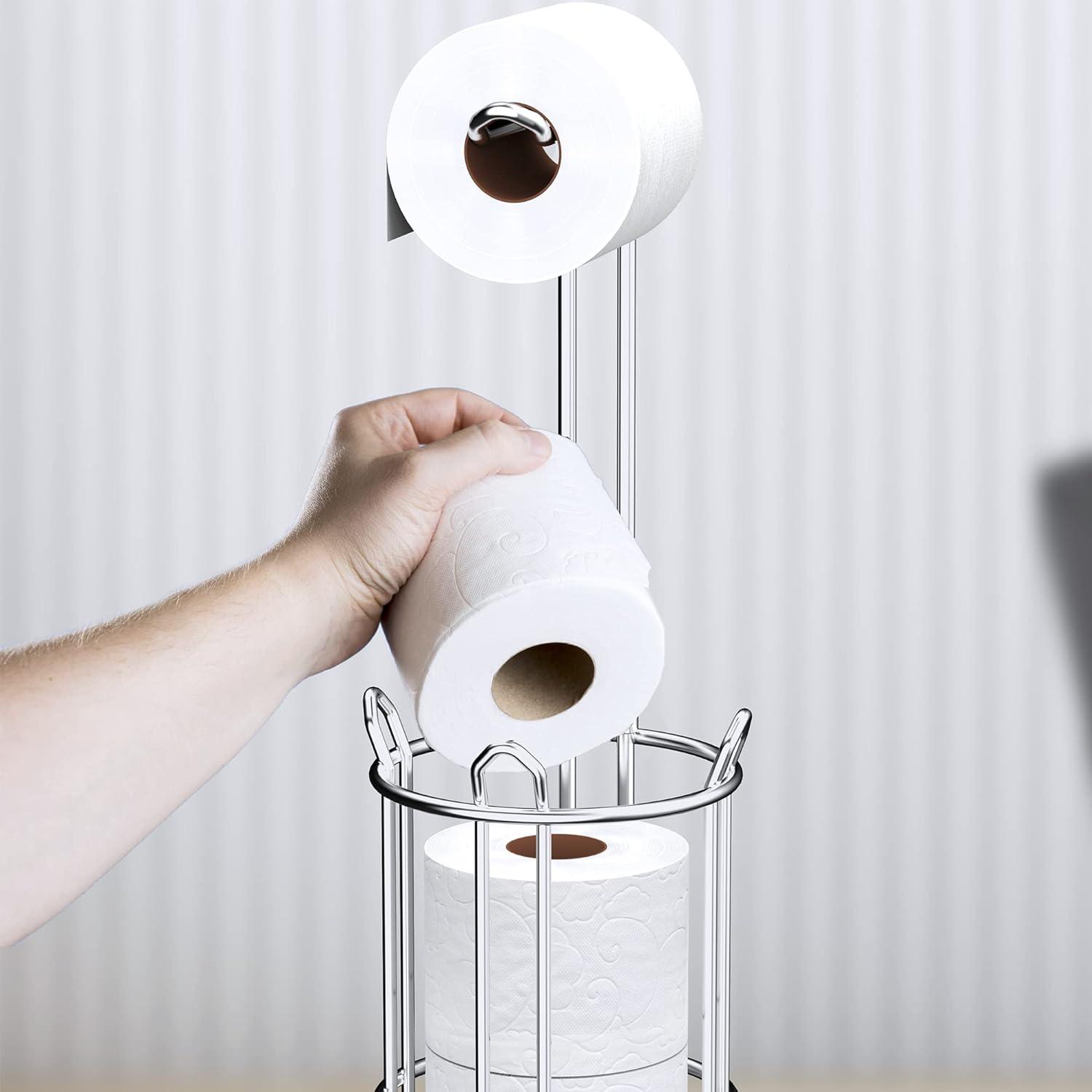 Soporte para papel higiénico y dispensador de rollos de papel de seda para 4 - VIRTUAL MUEBLES