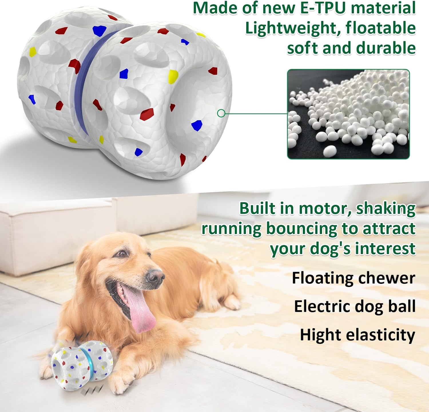 BENTOPAL Pelotas de juguete para perros, bolas flotantes rebotantes, b -  VIRTUAL MUEBLES