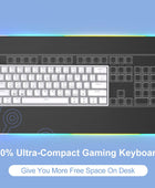 Teclado mecánico 60%, teclado para juegos con cable DK61se con interruptores