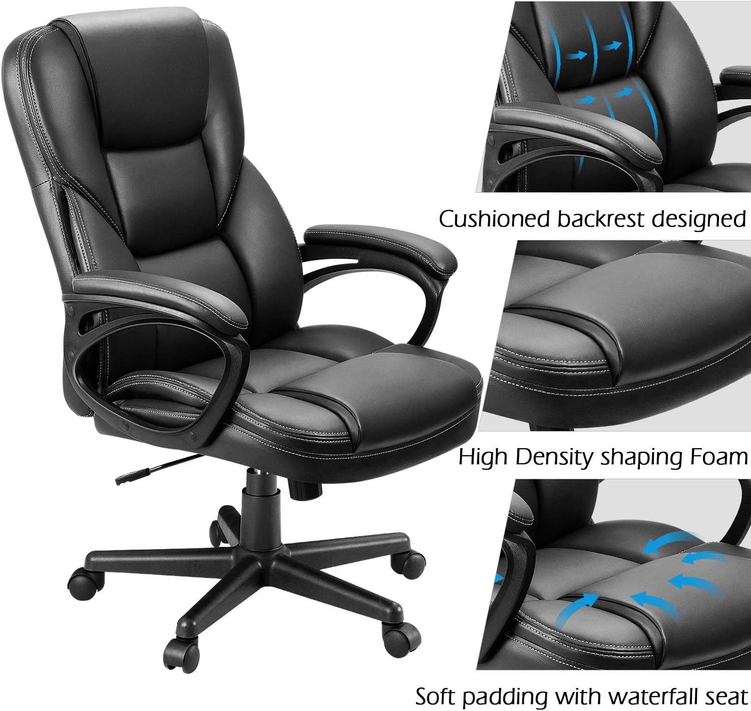 Silla ejecutiva de oficina con respaldo alto, ajustable, silla de escritorio