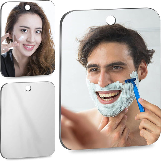 Paquete de 2 espejos de ducha sin niebla para afeitar espejo mediano de 8 x 6 - VIRTUAL MUEBLES