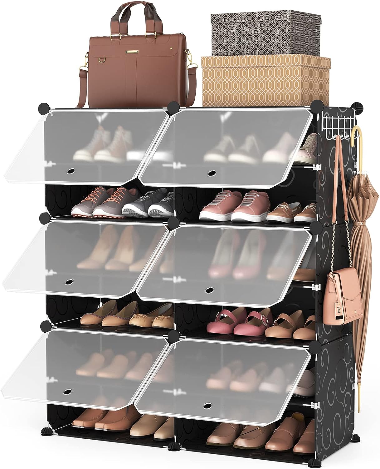 Zapatero organizador de 24 pares, armario de almacenamiento de zapatos -  VIRTUAL MUEBLES