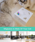 Migipaws Juguetes para gatos, automáticos interactivos de 7 agujeros para