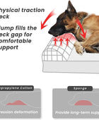 Cama ortopédica de espuma viscoelástica extra grande para perro, con almohada y