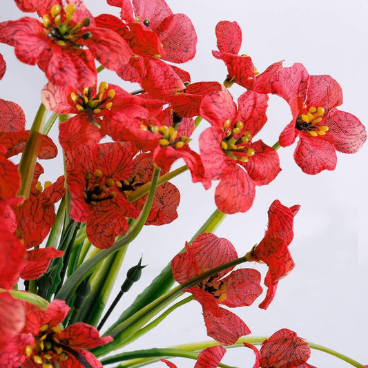 12 paquetes de flores artificiales para exteriores, resistentes a los rayos UV, - VIRTUAL MUEBLES