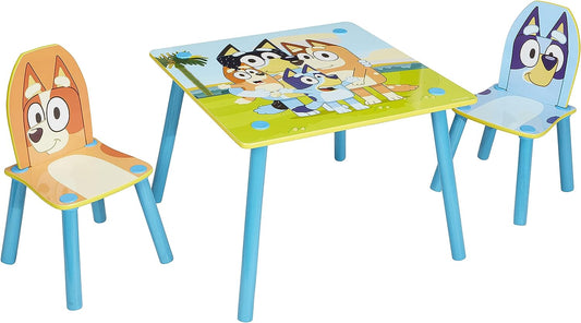 Bluey Muebles Incluye mesa y 2 sillas Perfecto para artes y manualidades,