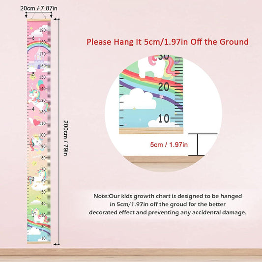 HIFOT Tabla de crecimiento para niños, tabla de medición de altura, lienzo de - VIRTUAL MUEBLES