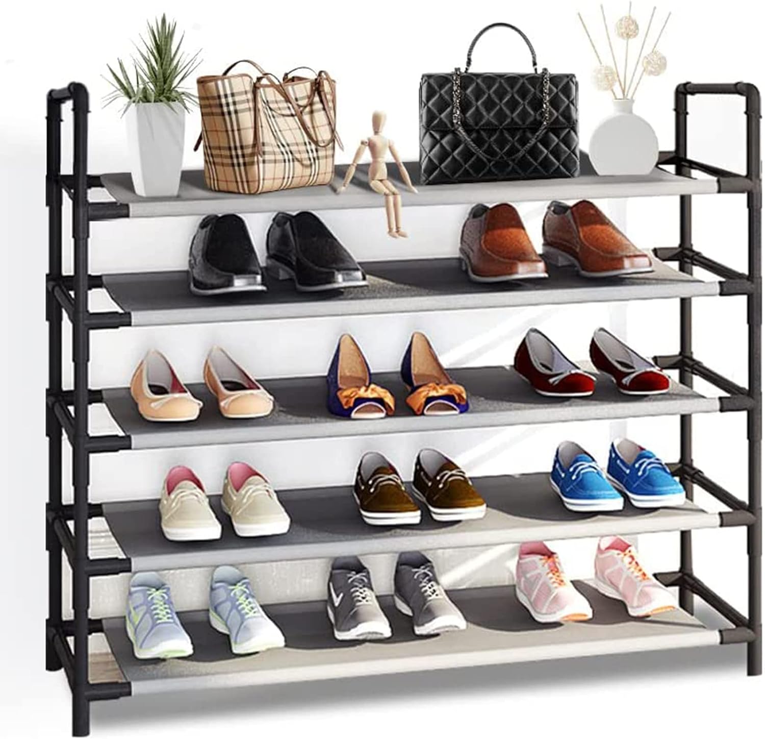 Zapatero grande de 5 niveles para 25 pares de zapatos, estante de zapa -  VIRTUAL MUEBLES