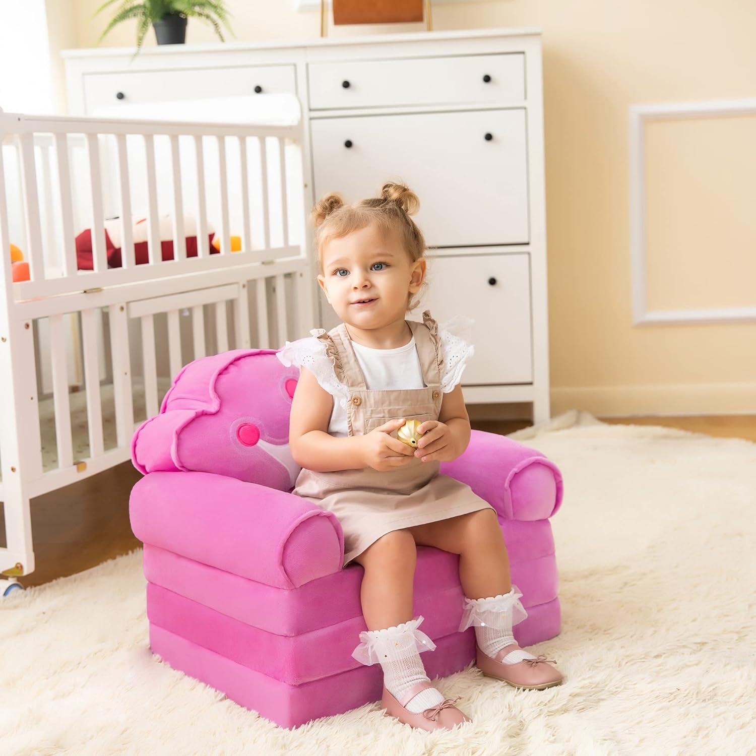 MOONBEEKI Sofá plegable para niños silla plegable de princesa para