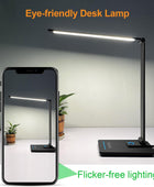 Lámpara de escritorio LED, luz de escritorio regulable para los ojos, 5 colores