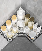 MAXIFFE Organizador de ducha esquinero estante de ducha esquinero con 8 ganchos - VIRTUAL MUEBLES