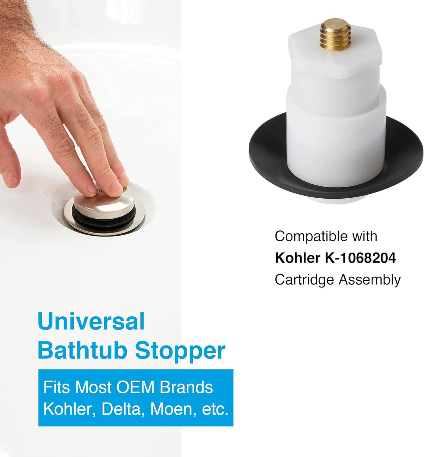 Tapón universal para bañera de 1.3 a 1.6 pulgadas, tapones de drenaje de  bañera con recogedor de pelo de drenaje de ducha, tapón de latón mejorado