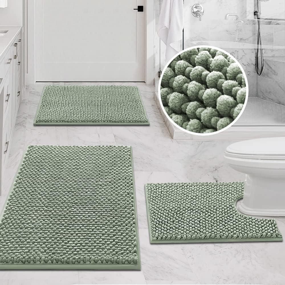 Alfombra de baño de fútbol de fútbol, suave, absorbente, lavable a máquina,  juego de alfombras de baño antideslizantes para decoración del hogar
