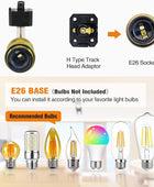Cabezales de luz de pista E26 tipo H, cabezales de iluminación de riel de