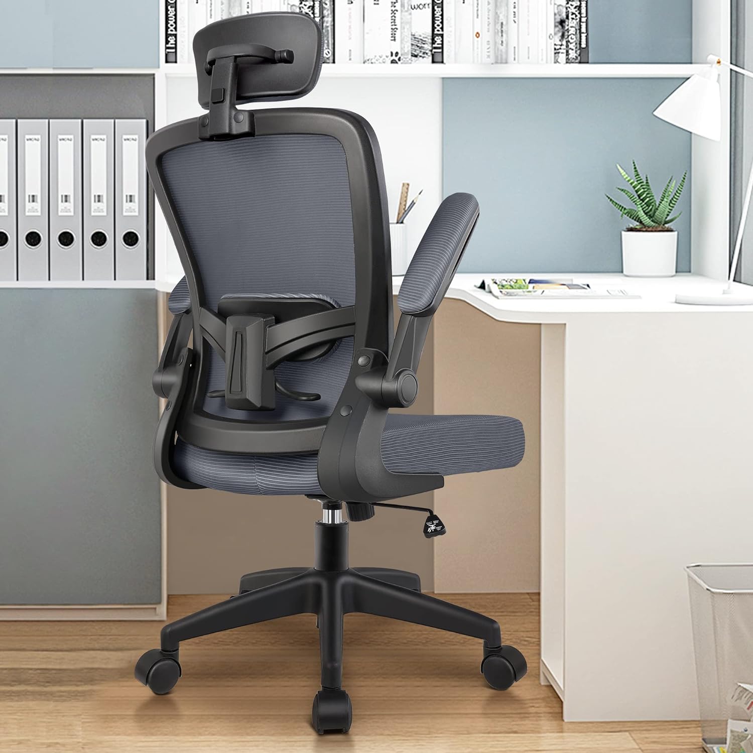 Silla de oficina ergonómica, silla de escritorio con reposacabezas y s -  VIRTUAL MUEBLES