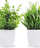 2 paquetes de plantas falsas pequeñas pequeñas plantas artificiales en maceta - VIRTUAL MUEBLES