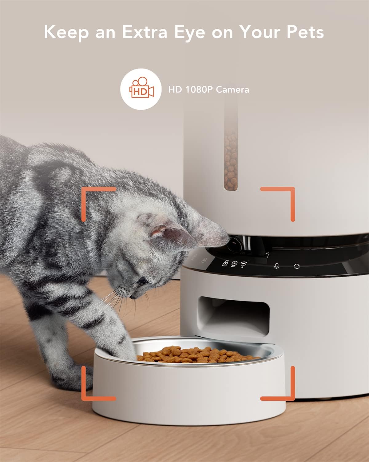 Comedero automático para gatos con cámara video HD 1080P con visión no -  VIRTUAL MUEBLES