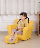 Sofá para niños, sillón tapizado pequeño con marco de madera, piel de PVC para