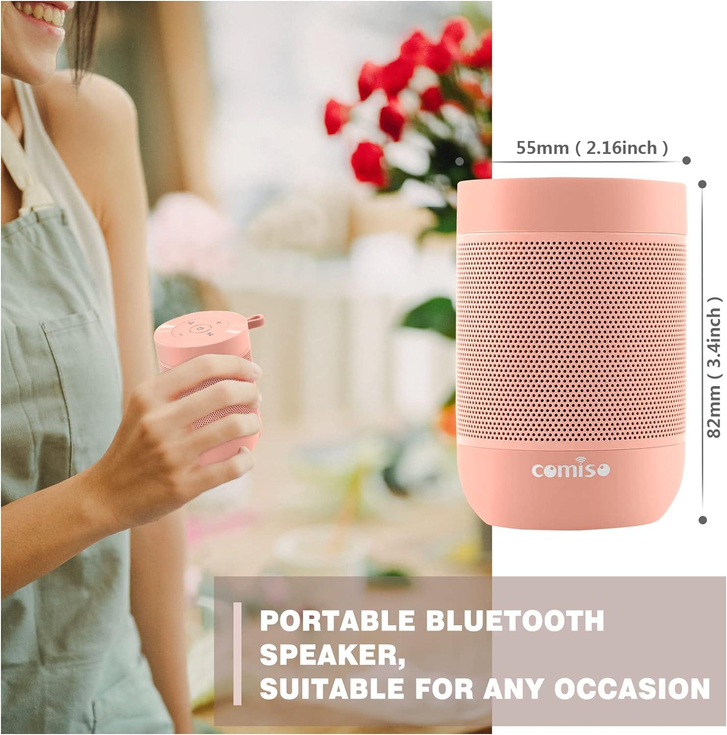 Altavoz portátil con Bluetooth, pequeño altavoz de ducha inalámbrico de 360 HD,