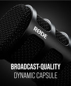 RØDE PodMic USB Versátil Micrófono Dinámico de Transmisión con XLR y