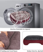 Cama para perro lavable a máquina, rectangular, transpirable, algodón suave con