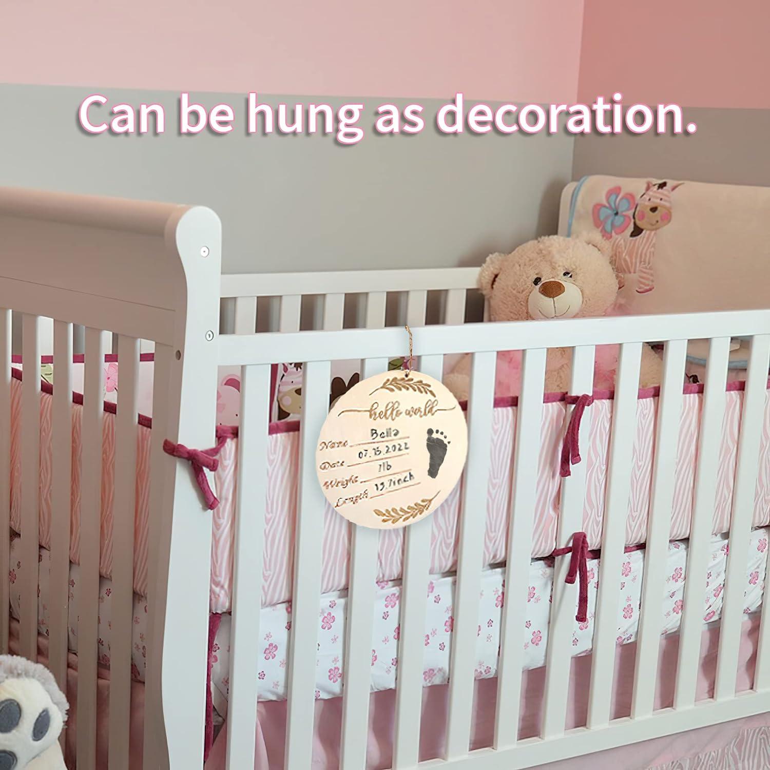 Letrero de anuncio de madera para bebé, letrero de anuncio de nacimiento, - VIRTUAL MUEBLES
