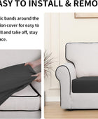 Funda de cojín 100% impermeable para asiento de sofá, funda de cojín elástica