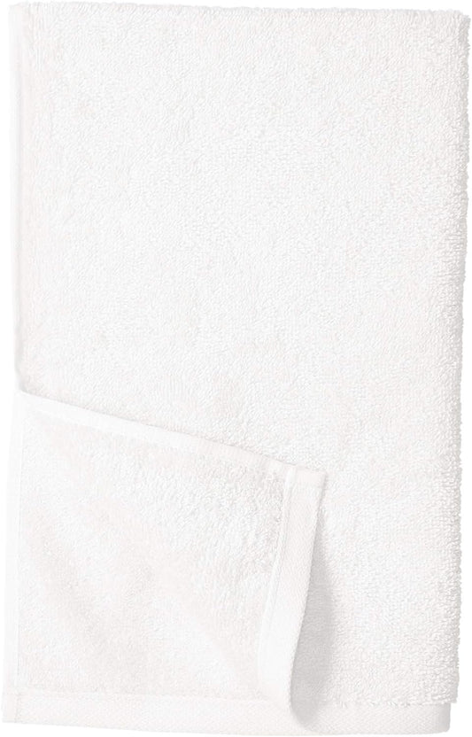 Tienda Basics Toalla de mano de algodón, paquete de 12, color blanco