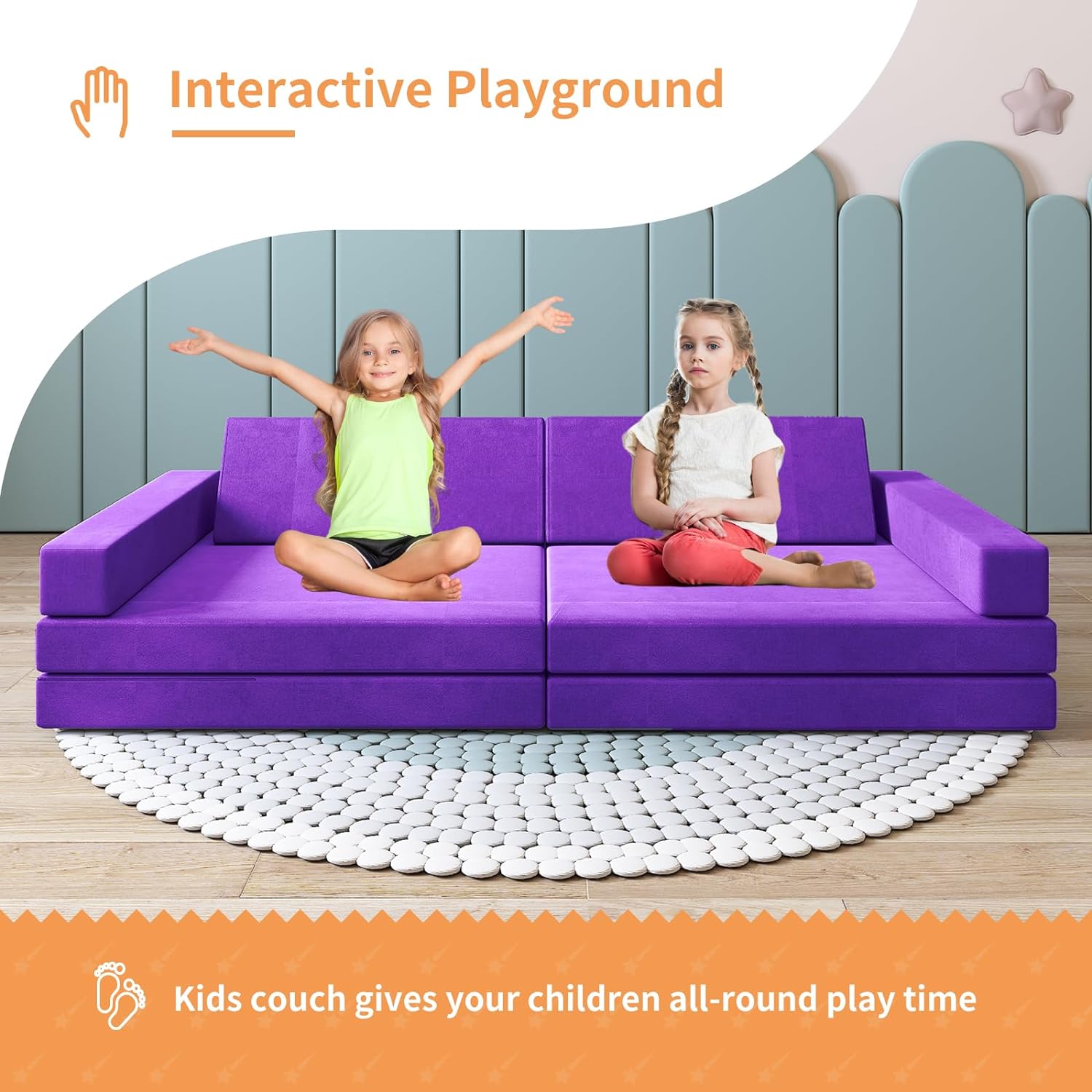 Sofá para niños, sofá de bebé de diseño modular para niñossofá