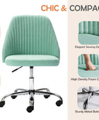 Silla de oficina sin brazos, bonita silla de escritorio de tela moderna, sillas