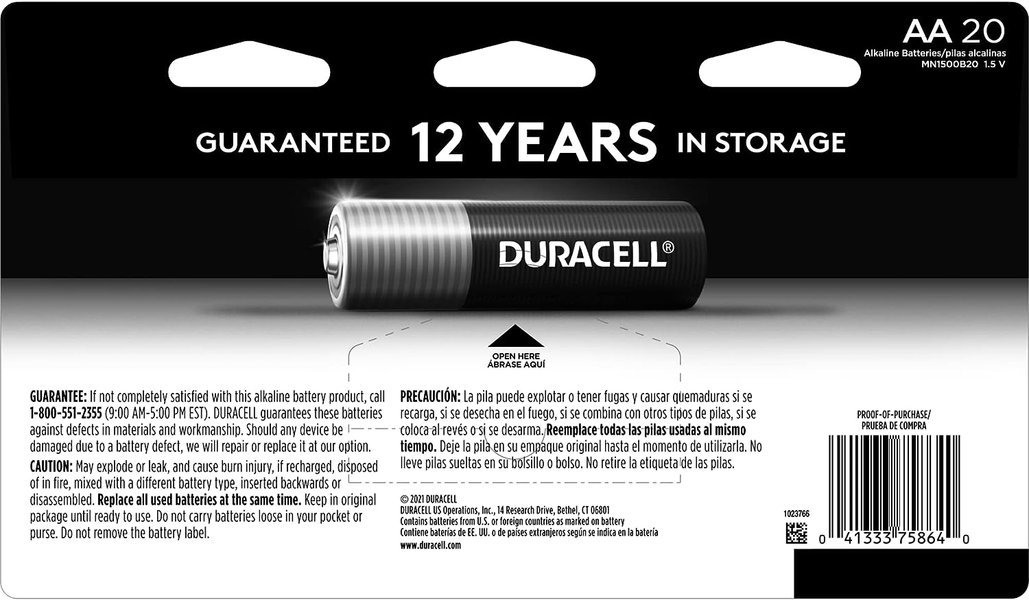 Duracell Coppertop - Pilas AA con ingredientes Power Boost,  paquete de 28 pilas doble A de larga duración, pilas alcalinas AA para  aparatos domésticos (embalaje de comercio electrónico) : Salud y Hogar