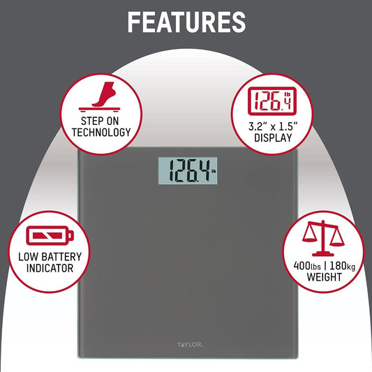 Taylor Digtal Básculas para peso corporal, capacidad altamente precisa de 400 - VIRTUAL MUEBLES