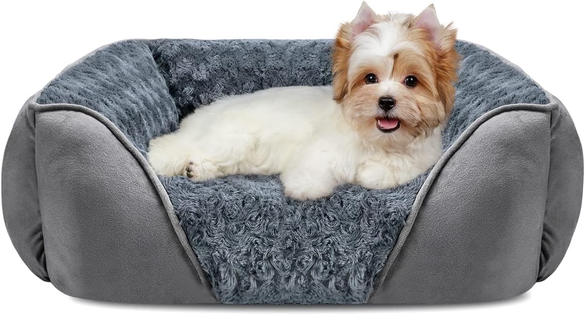 INVENHO Cama para perros pequeños, medianos y pequeños, cama rectangular
