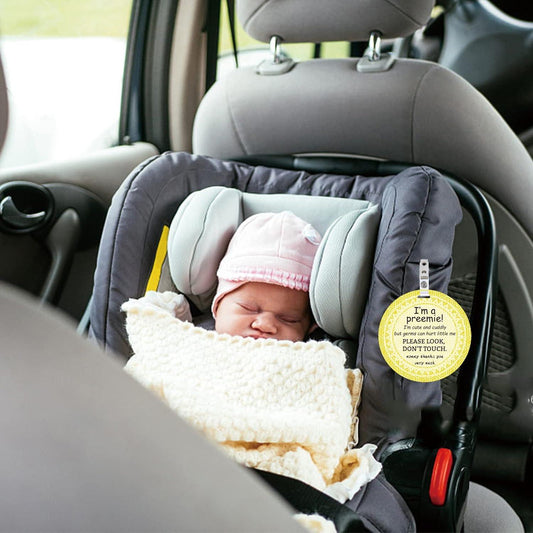 Paquete de 2 letreros de asiento de automóvil para bebé, no tocar, con correas - VIRTUAL MUEBLES