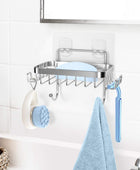 Soporte para jabonera con 6 ganchos, esponja de baño, toalla, soporte para - VIRTUAL MUEBLES