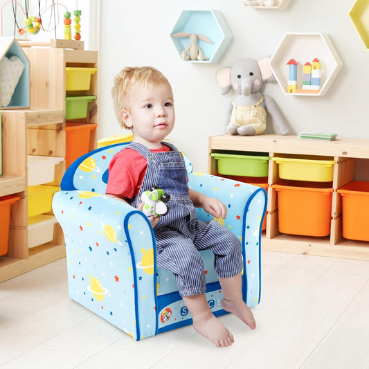 Sofá para niños, silla con reposabrazos para niños con patrón, muebles para