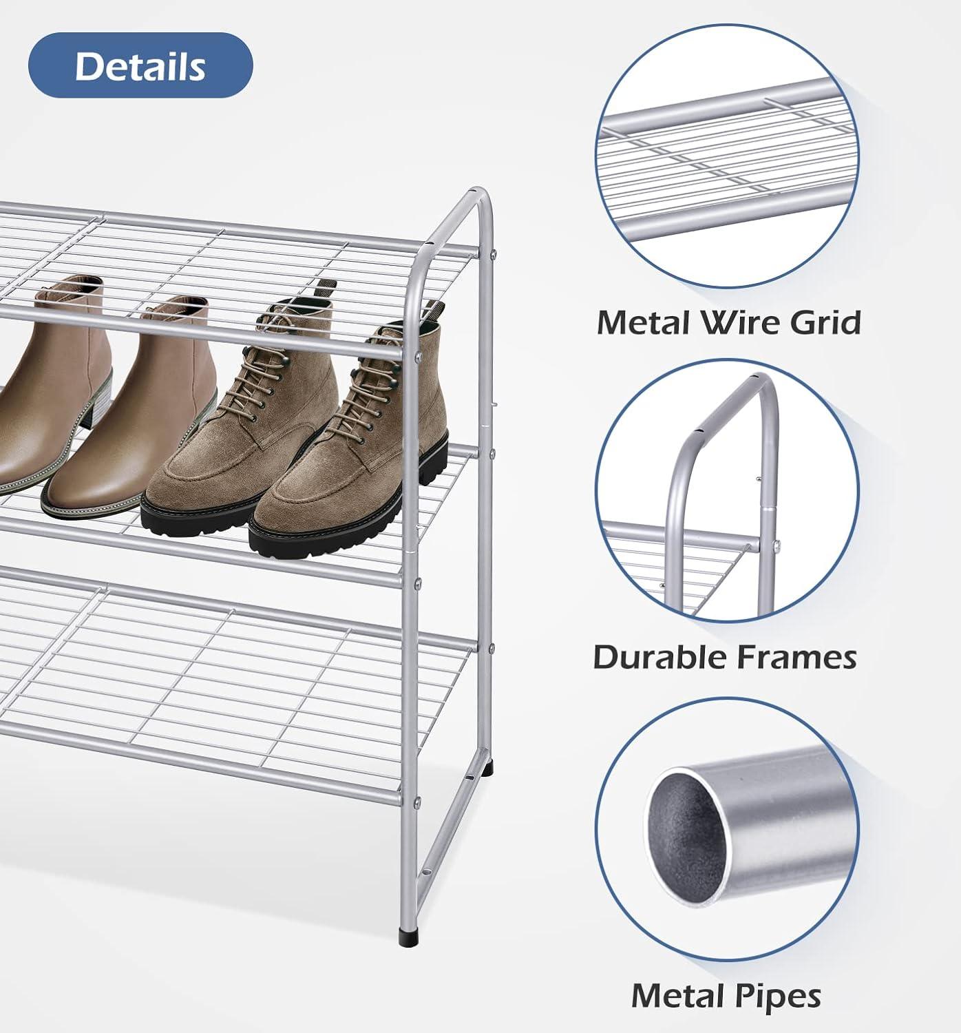  KEETDY 28 zapateros grandes transparentes sobre la puerta y  zapatero largo de 3 niveles para armario : Hogar y Cocina