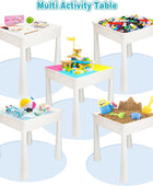 Juego de mesa y sillas todo en uno para niños con 100 piezas de mármol Run