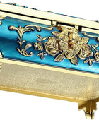 Hipiwe Joyero decorativo de metal, caja de tesoro vintage, organizador de