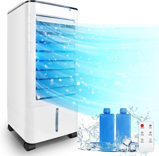 Enfriador de aire evaporativo, aire acondicionado portátil 3 en 1 sin ventanas, - VIRTUAL MUEBLES