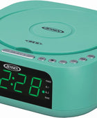 Verde azulado Reproductor de CD de audio para el hogar estéreo de mesa doble - VIRTUAL MUEBLES