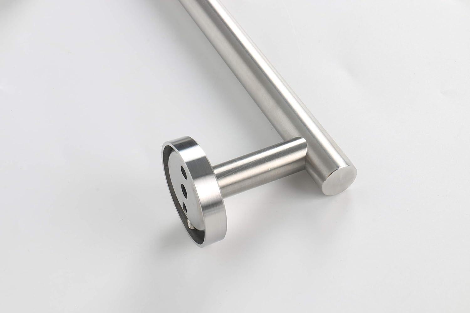 BESy Toallero de baño individual ajustable de 15.9 a 28.6 pulgadas para  accesorios de baño, soporte de toalla de acero inoxidable SUS304, montaje  en