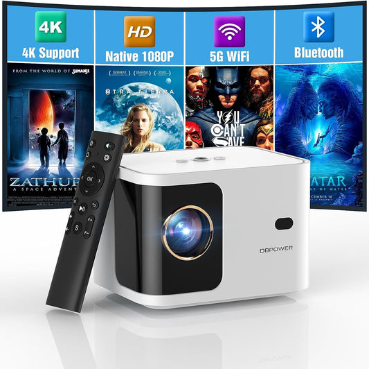 Proyector Bluetooth WiFi 5G, proyector portátil nativo 1080P/9500L YOWHICK  con pantalla, mini proyector de video compatible con 4K, compatible con  iOS/Android/Win para películas al aire libre, cine en casa