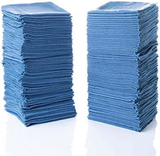 79185 Shop Towels 14"x12", azul, paquete de 100