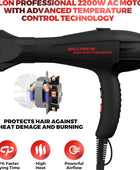 BELLFORNO Secador de pelo profesional de 2200 W para cabello rizado y ondulado
