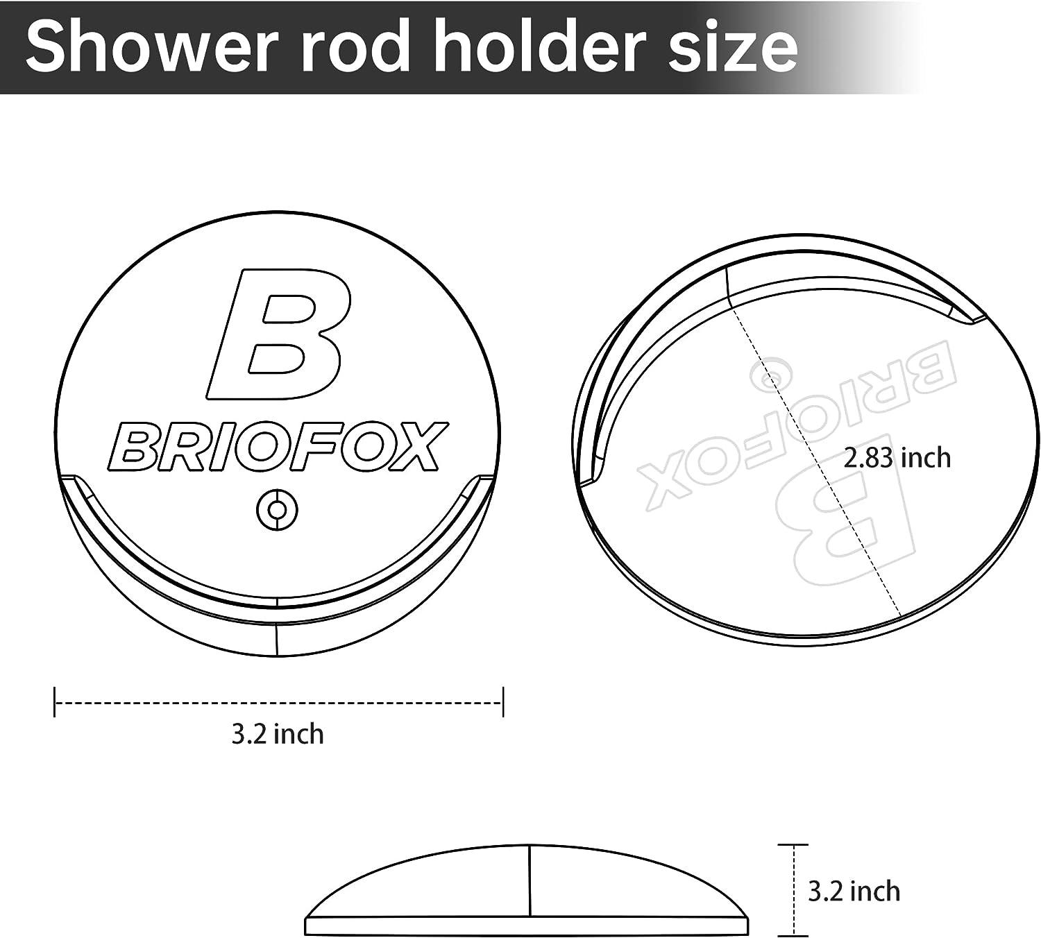 BRIOFOX Soporte para barra de cortina de ducha adhesivo 3M, resistente al - VIRTUAL MUEBLES