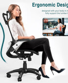 Silla de oficina ergonómica de malla, silla de escritorio con respaldo alto,