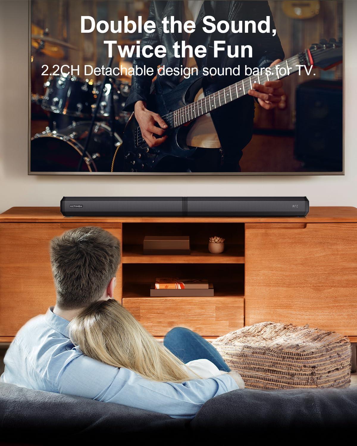 Barra de sonido para TV, barra de sonido de TV Bluetooth 5.0, barra de sonido